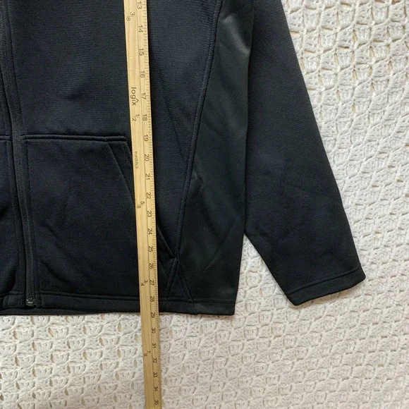 Spyder Sweater Jacket Mens XL Black Full Zip Zipper Pocket Core Long Sleeve - Picture 7 of 10